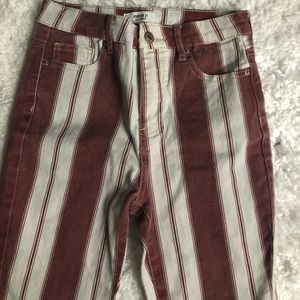 Pin striped skinny jeans